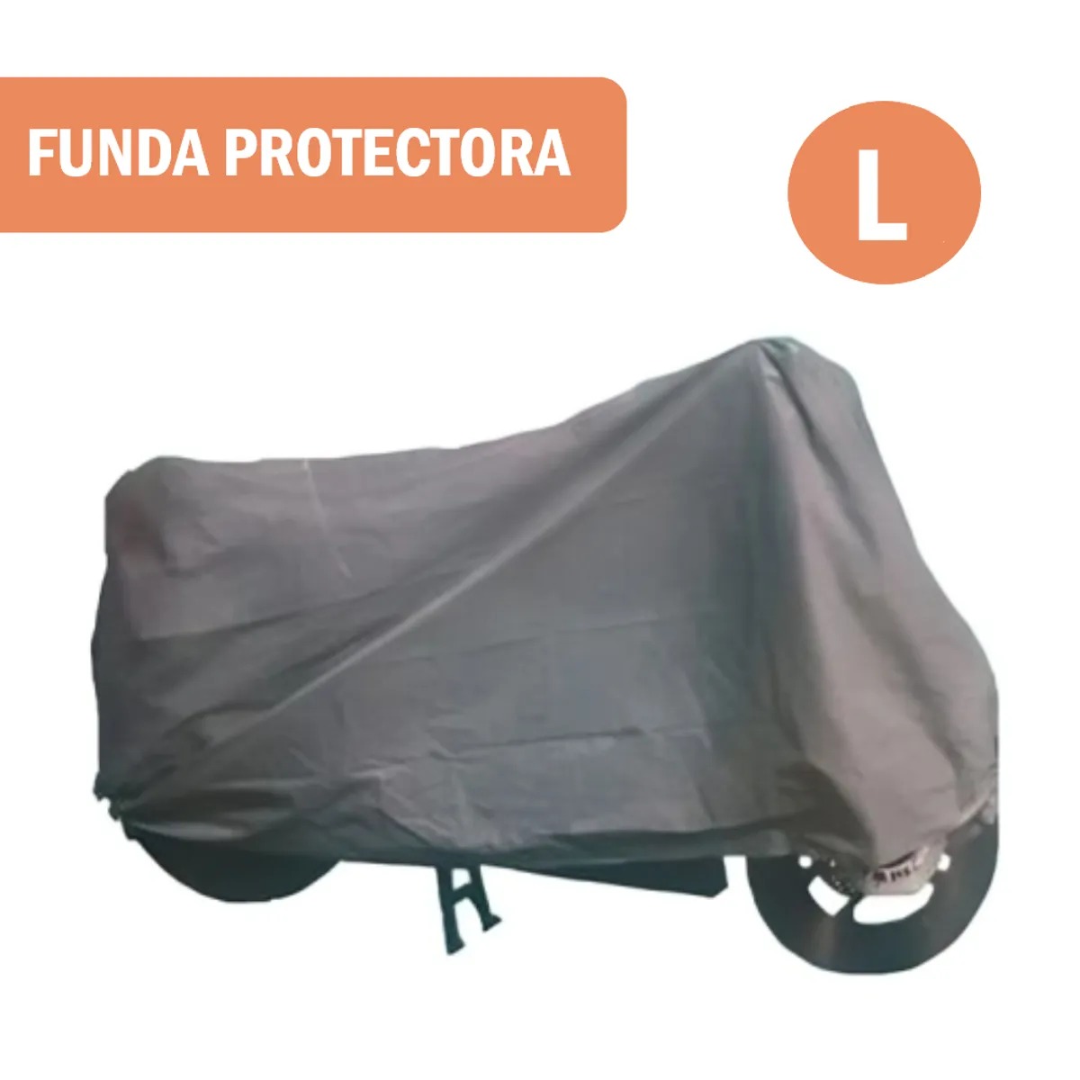 COBERTOR DE MOTOCICLETA FUNDA IMPERMEABLE COLOR GRIS 130 X 230 CM - 3