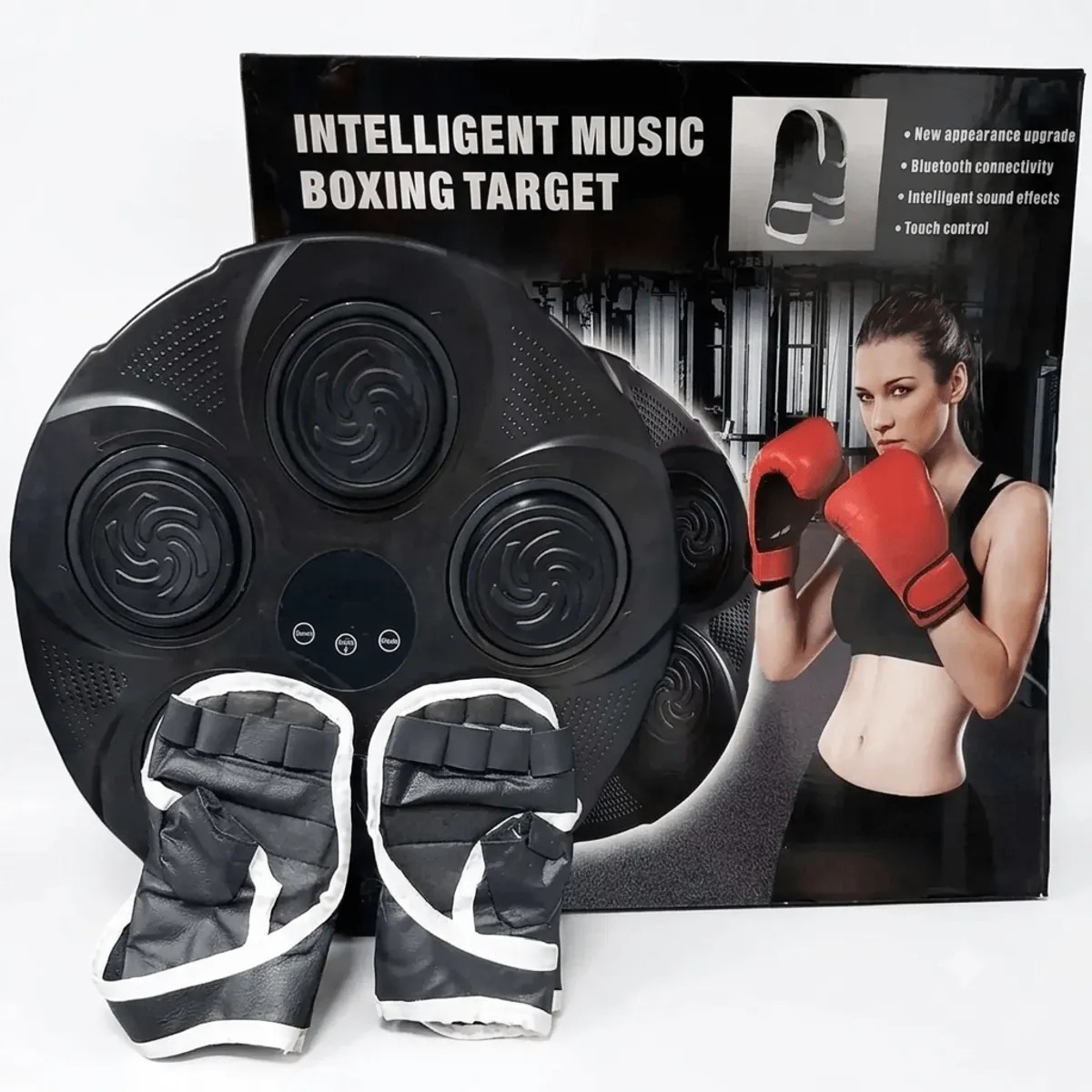 MAQUINA DE BOXEO INTELIGENTE CON MUSICA BLUETOOTH, GUANTES DE ENTRENAMIENTO, LUZ LED. - 1