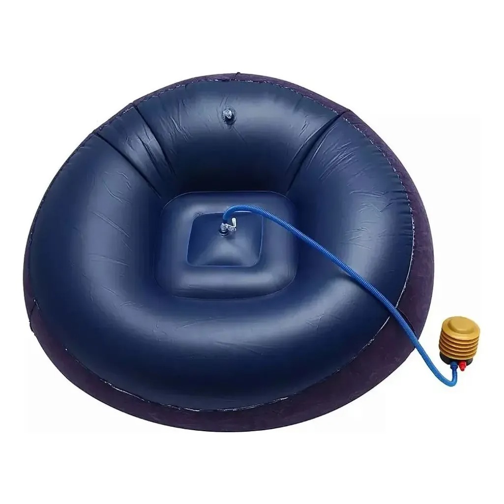 SOFA PUFF INFLABLE COLOR ROJO CON INFLADOR - 6