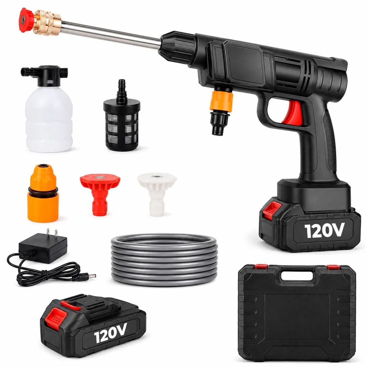 HIDROLAVADORA INALAMBRICA PORTATIL A BATERIA 120V - 1