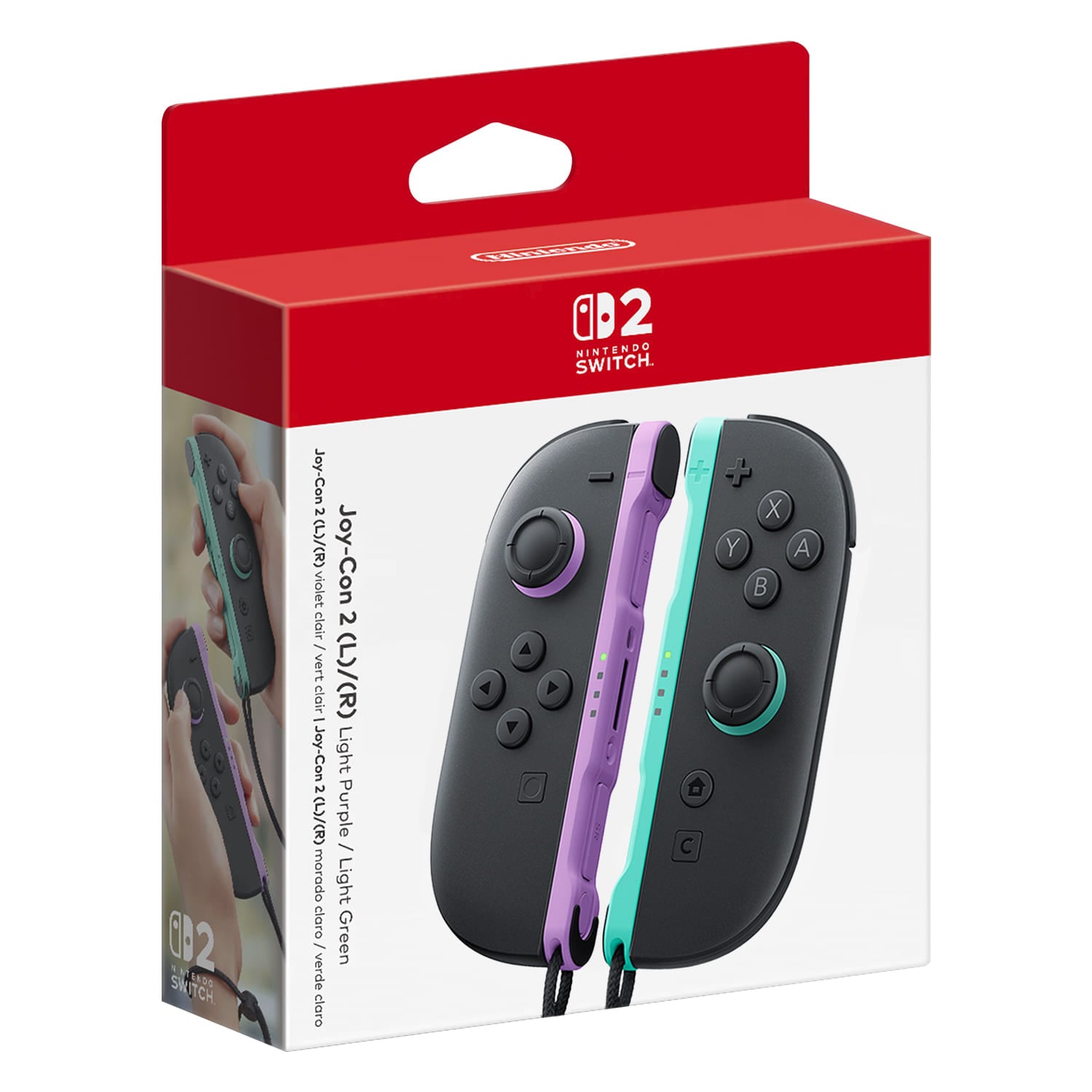 JOY CON NINTENDO SWITCH 2 LIGHT PURPLE / LIGHT GREEN - 1