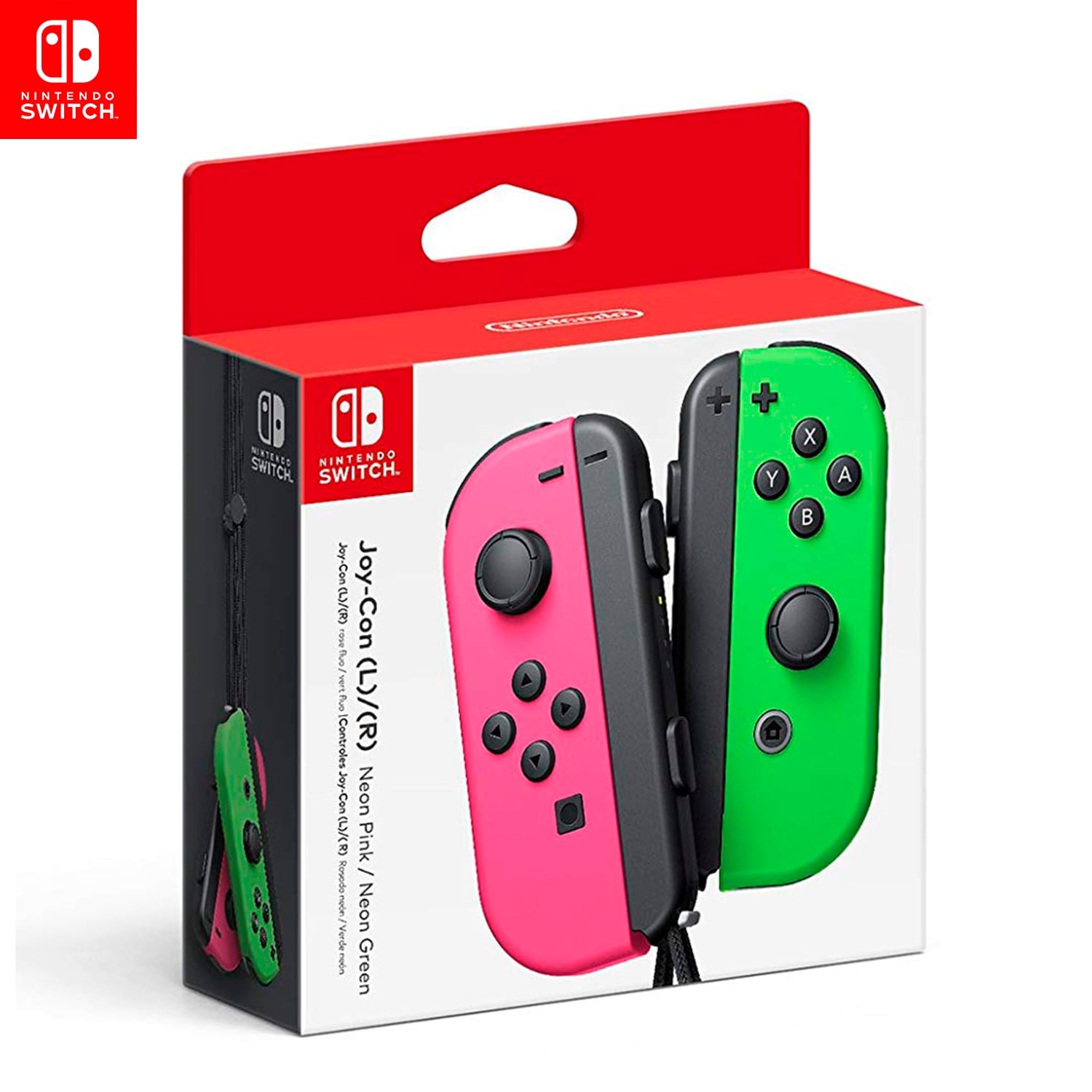 JOY ESTANDAR NINTENDO CON NEON GREEN Y NEON PINK SWITCH - 1