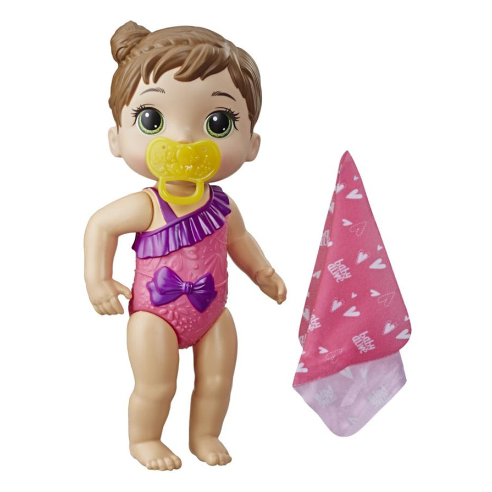 MUÑECA BABY ALIVE BEBÉ CHAPOTEOS Y ABRAZOS  CABELLO CASTAÑO - 2