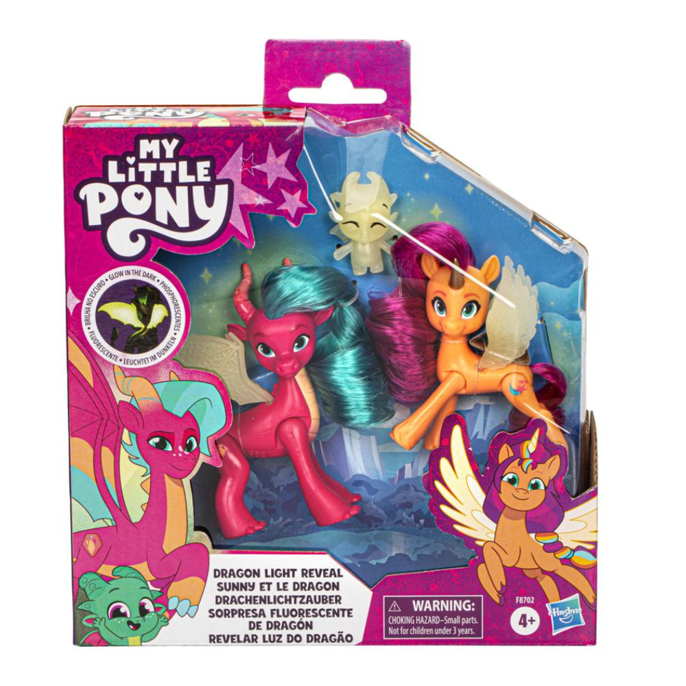 PACK MUÑECA MY LITTLE PONY DRAGÓN LUZ EN LA OSCURIDAD X 3 UN - 2
