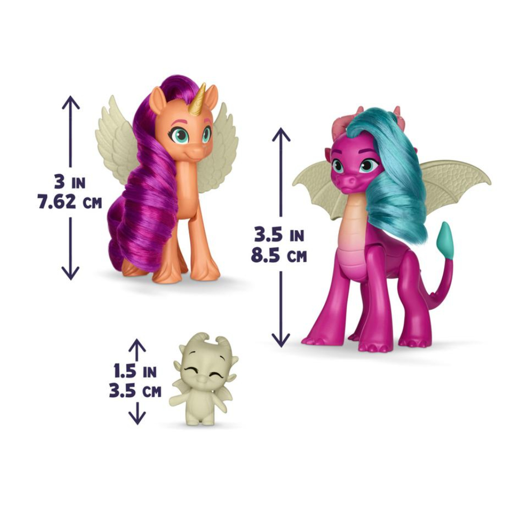 PACK MUÑECA MY LITTLE PONY DRAGÓN LUZ EN LA OSCURIDAD X 3 UN - 4