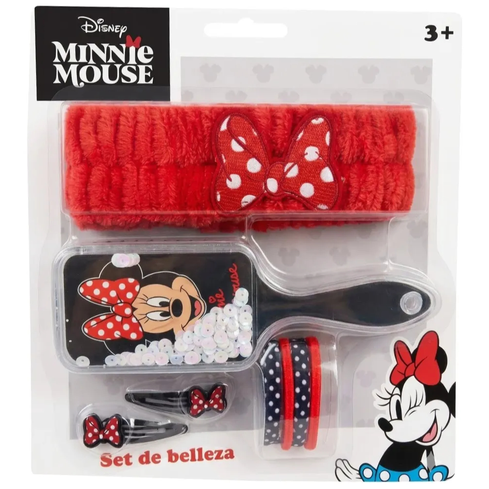 SET DE BELLEZA ACCESORIOS PARA EL CABELLO MINNIE MOUSE. LAS IMÁGENES SON REFERENCIALES - 1