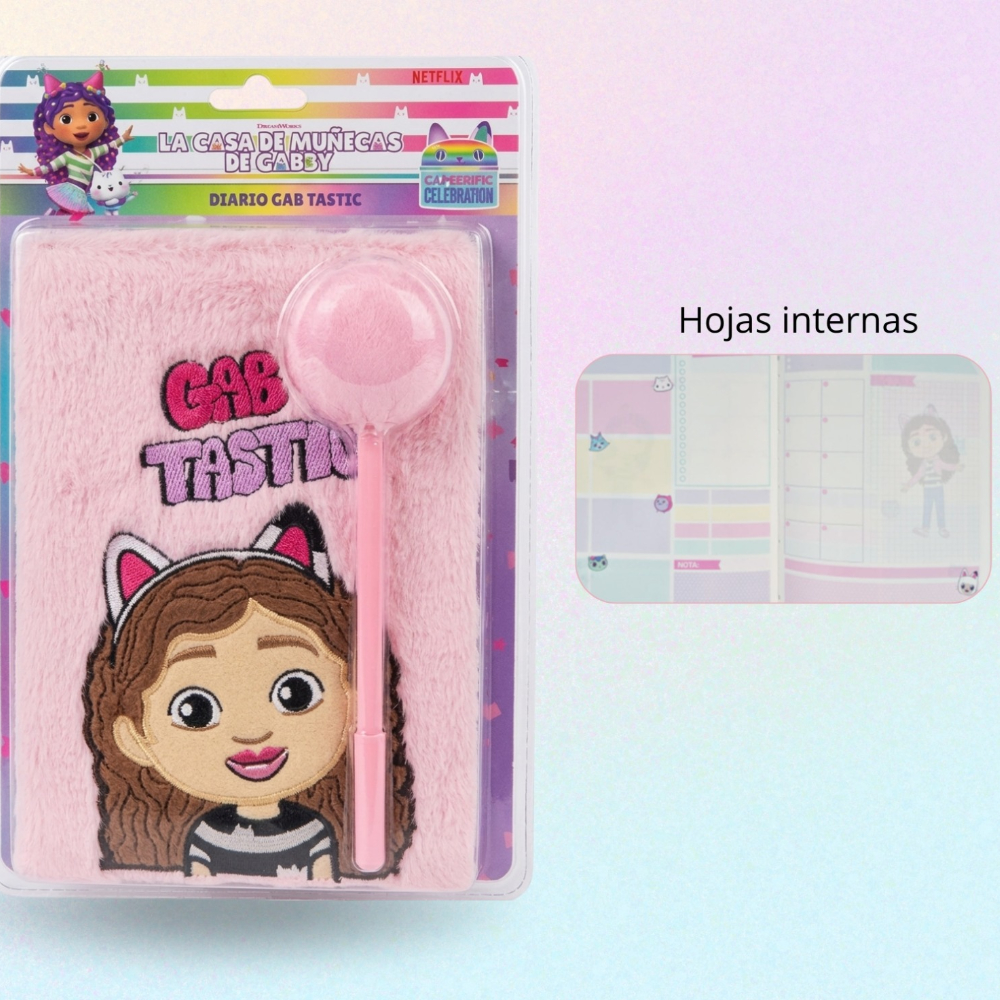 AGENDA AFELPADA GABBYS DOLLHOUSE CON LAPICERO - 2
