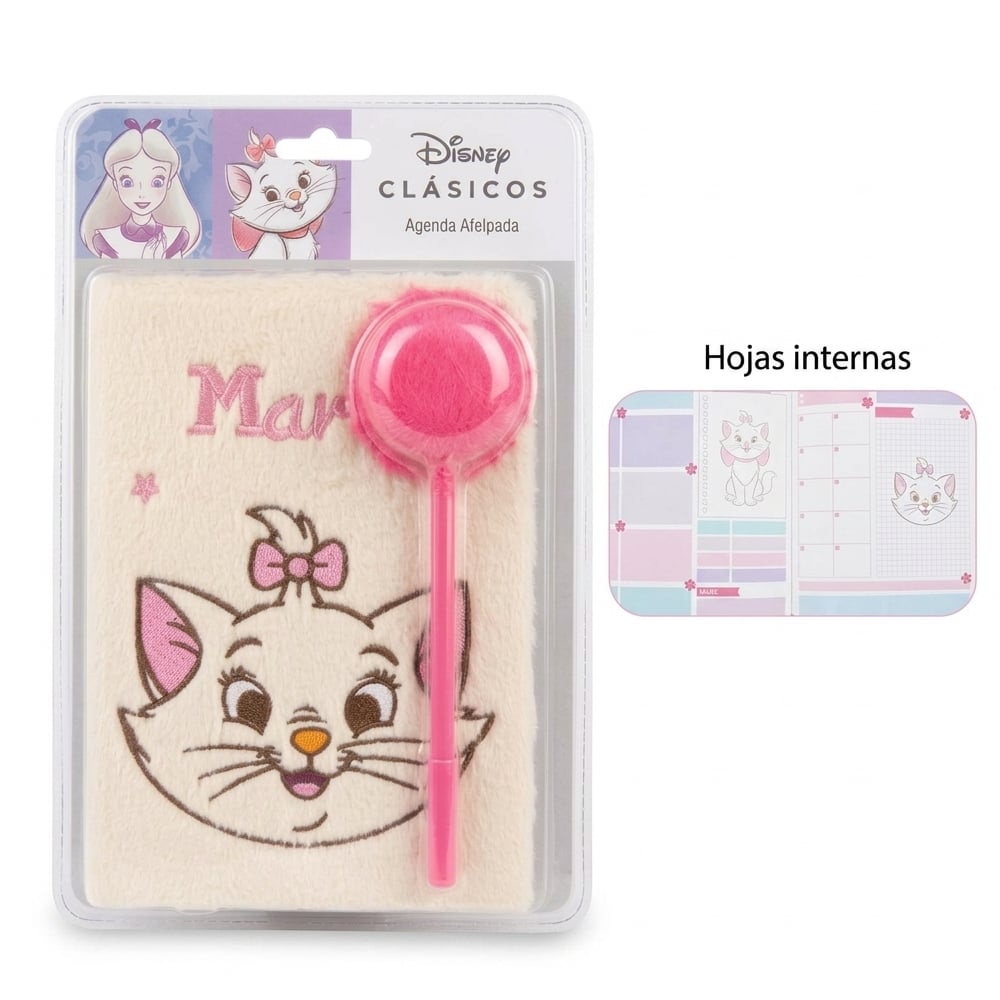 AGENDA AFELPADA DISNEY MARIE CON LAPICERO - 1