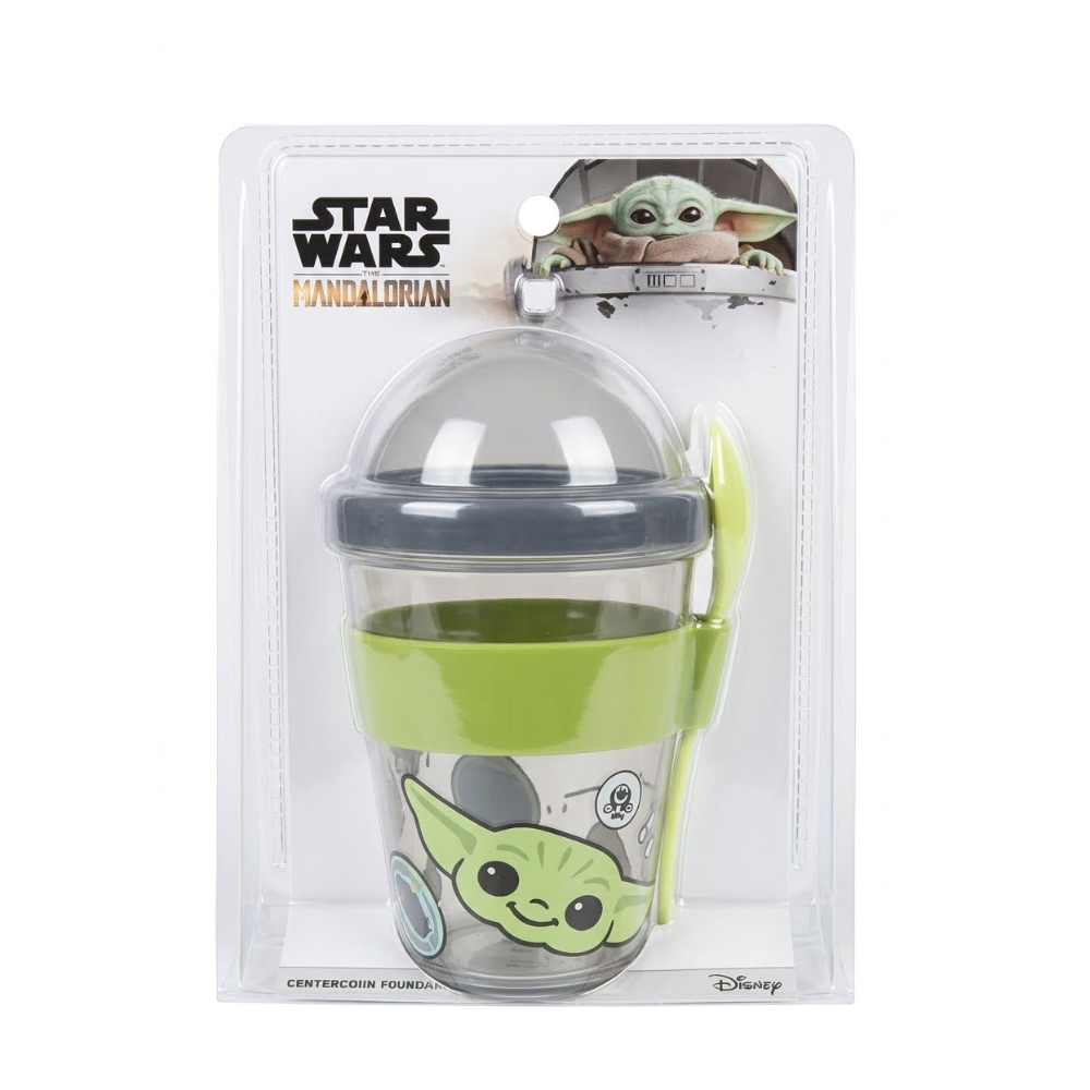 YOGURERA YODA VASO PARA YOGURT Y CEREAL CON CUCHARA - 1