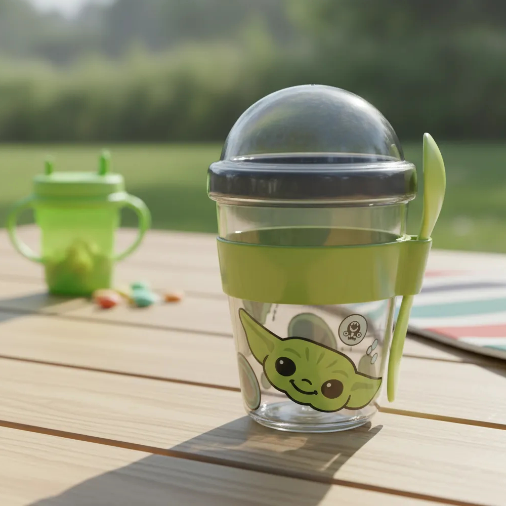 YOGURERA YODA VASO PARA YOGURT Y CEREAL CON CUCHARA - 2
