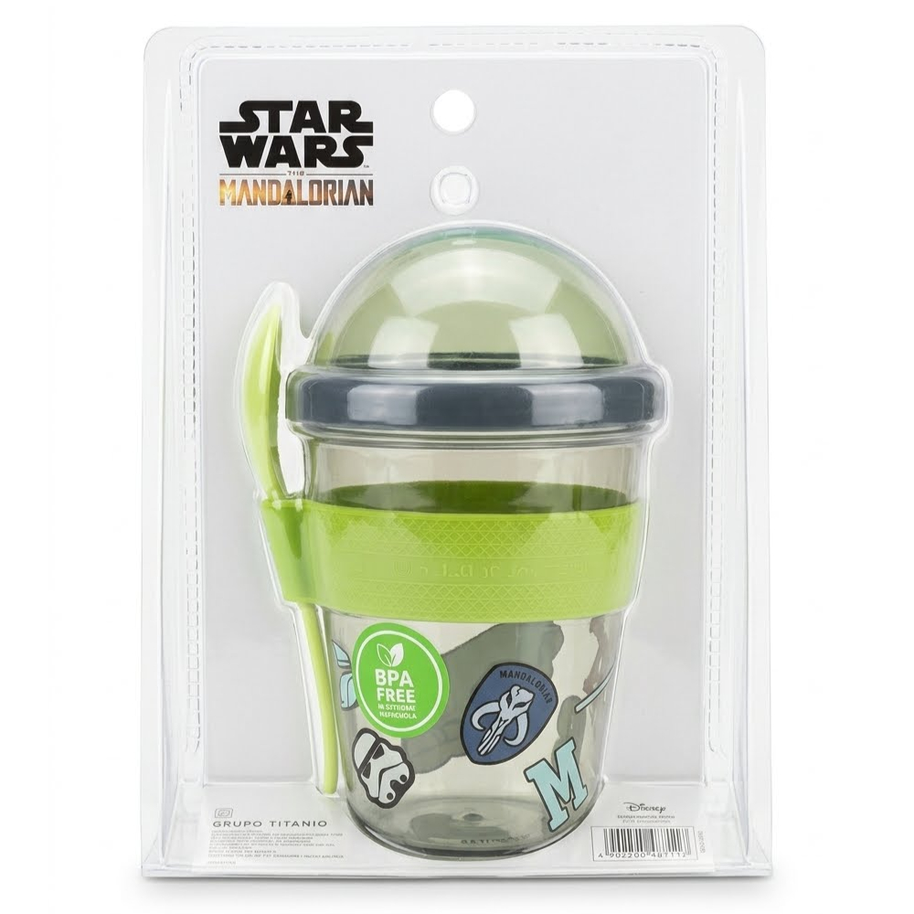 YOGURERA YODA VASO PARA YOGURT Y CEREAL CON CUCHARA - 4