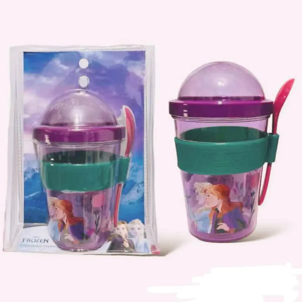 YOGURERA FROZEN VASO PARA YOGURT Y CEREAL CON CUCHARA - 1