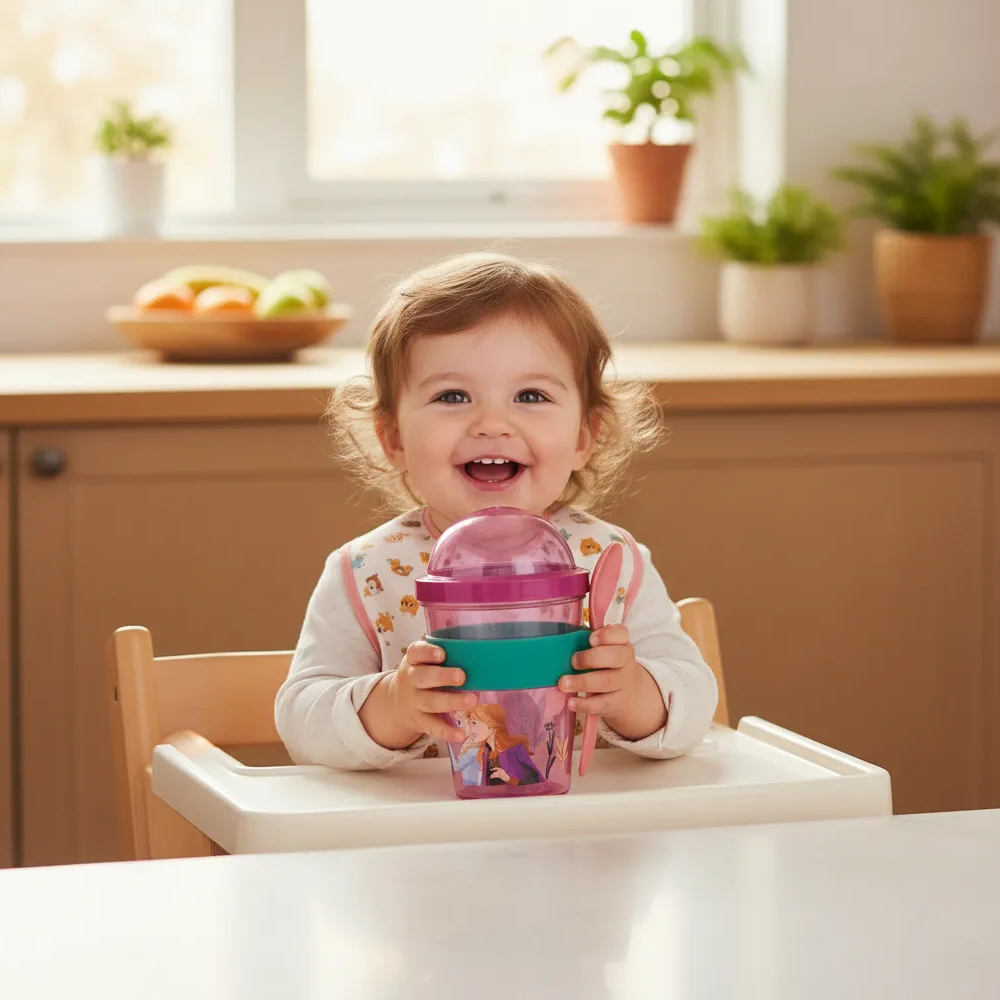 YOGURERA FROZEN VASO PARA YOGURT Y CEREAL CON CUCHARA - 3