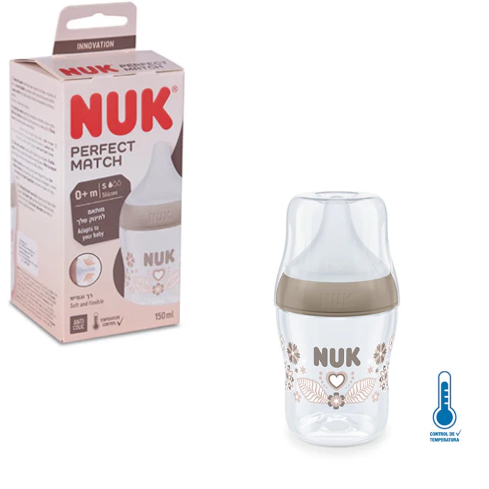 NUK BIBERÓN PERFECT MATCH PP CT 150ML CORAZÓ - 1