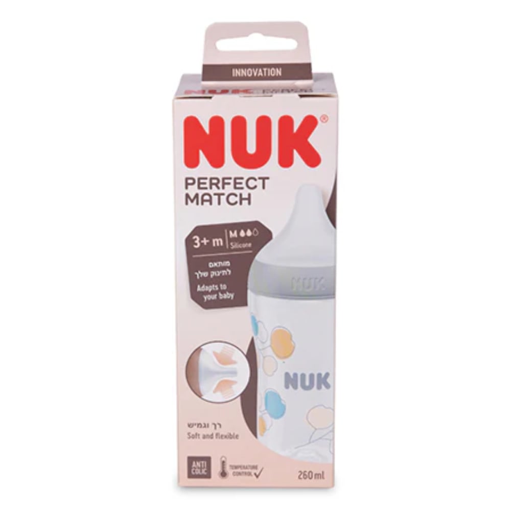 NUK BIBERÓN PERFECT MATCH PP CT 260ML RAMITA MULTICOLOR RAMITA - 1
