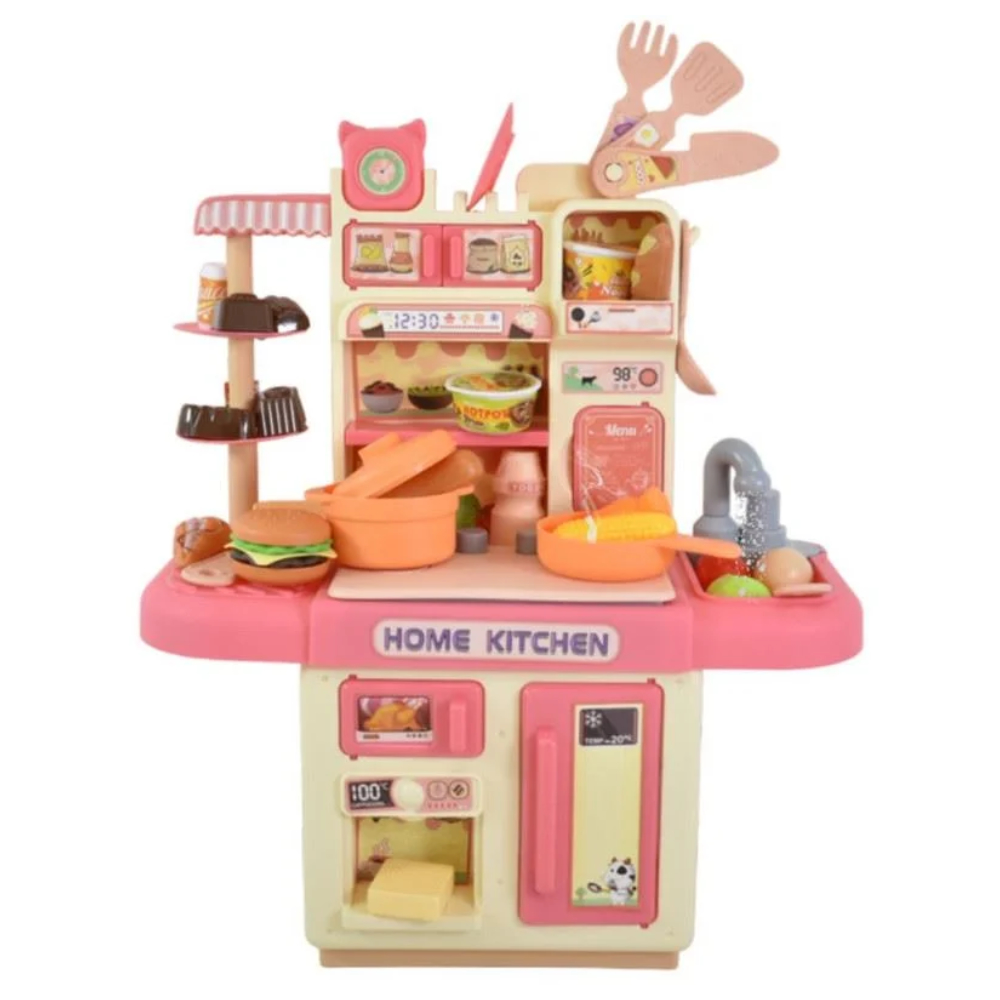 SET DE COCINA PEQUEÑA REALISTA CON ACCESORIOS, LUZ Y VAPOR - 3