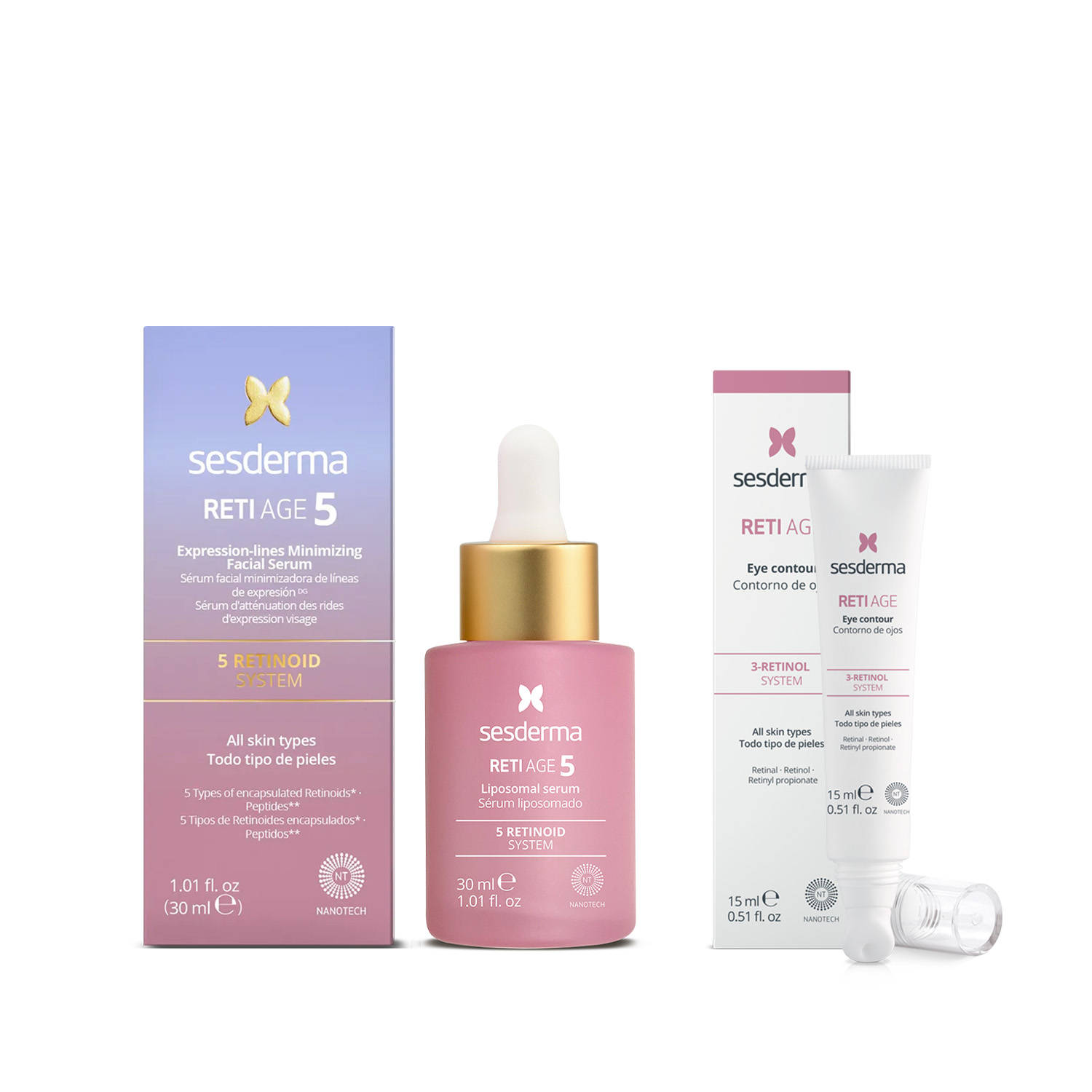 PACK SESDERMA RETI AGE 5 SERUM + RETI AGE CONTORNO DE OJOS - 1