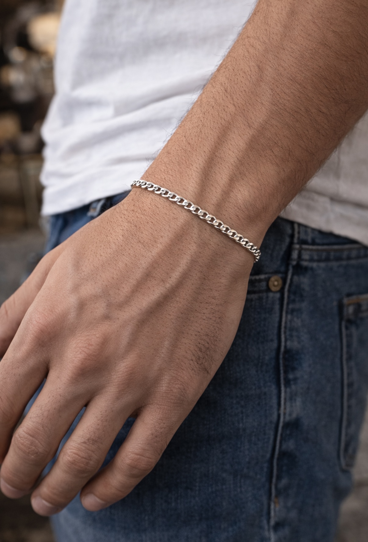 CARLA JOYERÍA - PULSERA PLATA 925 PANCER CALIBRE MEDIO - REGALO HOMBRE - 1