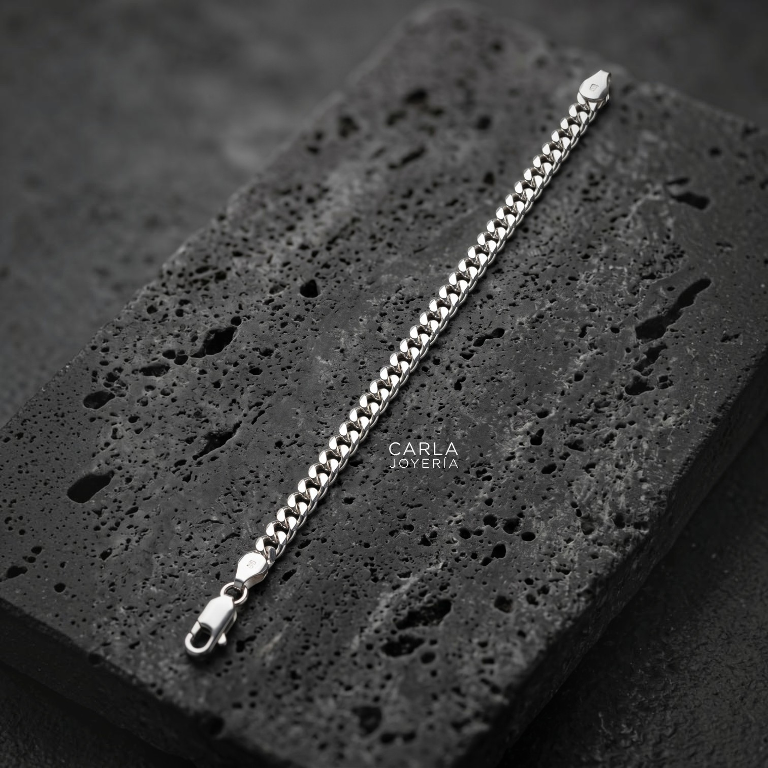 CARLA JOYERÍA - PULSERA PLATA 925 PANCER CALIBRE MEDIO - REGALO HOMBRE - 2