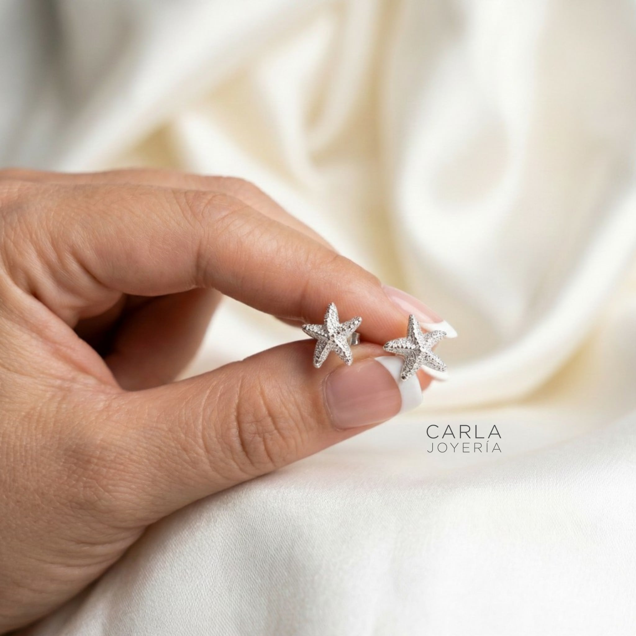 CARLA JOYERÍA - ARETES PLATA 925 MARINA- REGALO MUJER - 1