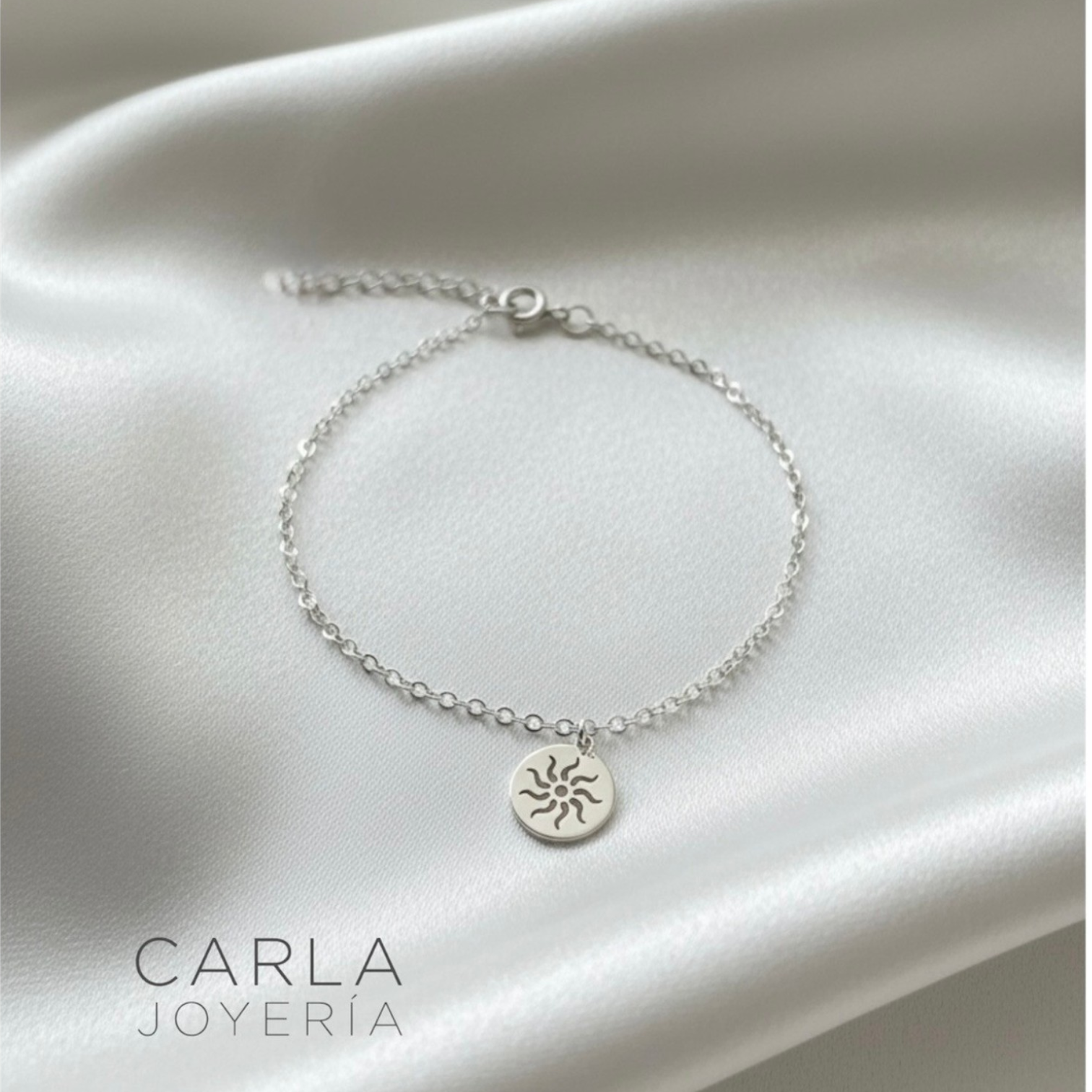 CARLA JOYERÍA - PULSERA PLATA 925 SOL - REGALO ESPECIAL - 1