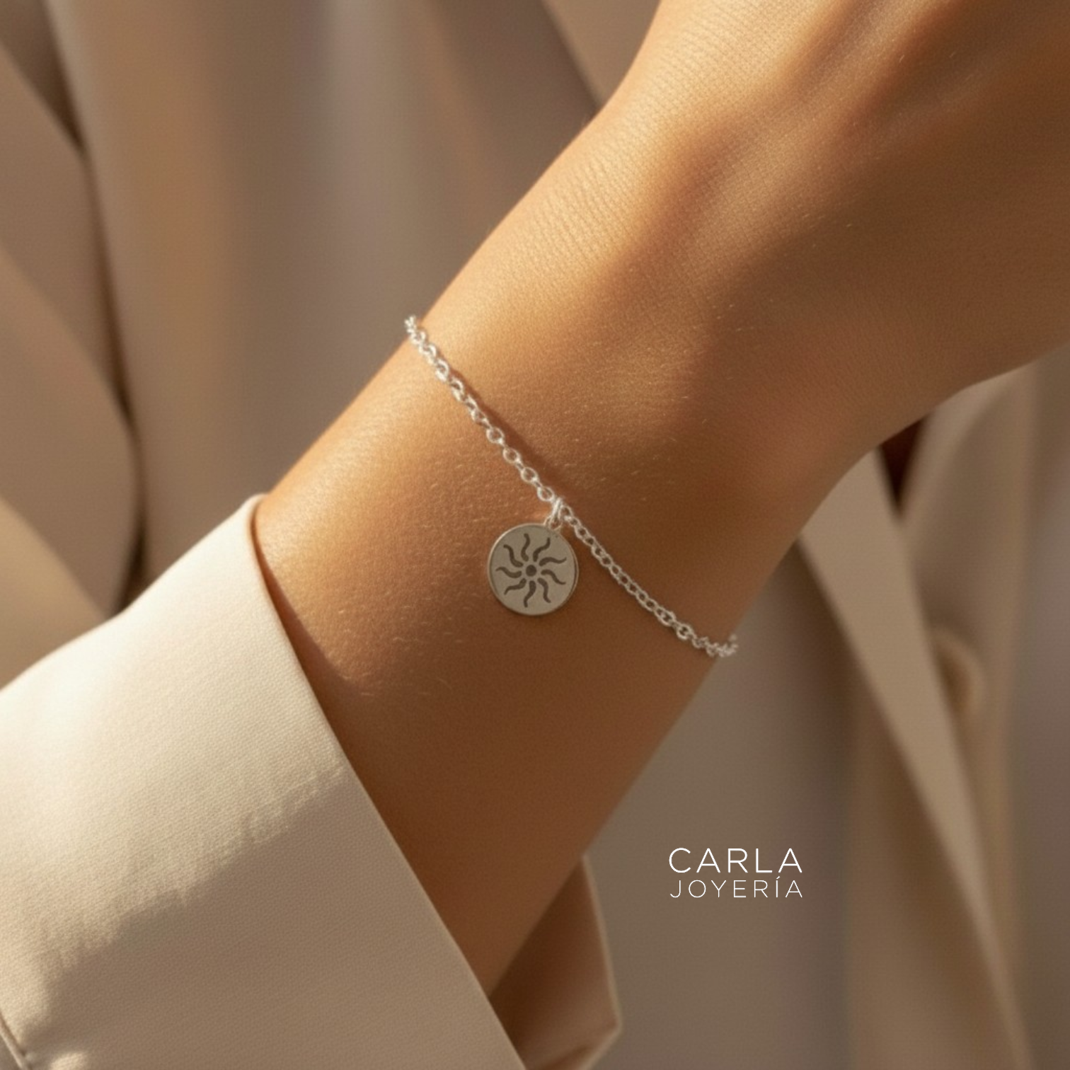 CARLA JOYERÍA - PULSERA PLATA 925 SOL - REGALO ESPECIAL - 3