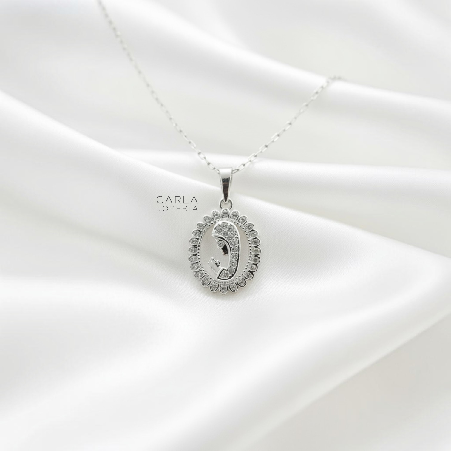 CARLA JOYERÍA - CADENA EN PLATA 925 Y DIJE MADONNA - REGALO ESPECIAL - 1
