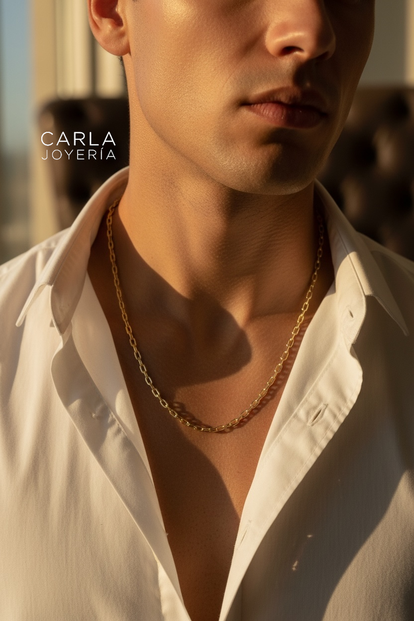 CARLA JOYERÍA - CADENA PLATA 925 PRISMA CALIBRE MEDIO - REGALO HOMBRE - 2