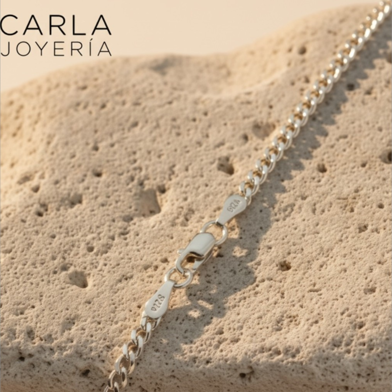 CARLA JOYERÍA - CADENA PLATA 925 PANCER CALIBRE FINO - REGALO HOMBRE - 3