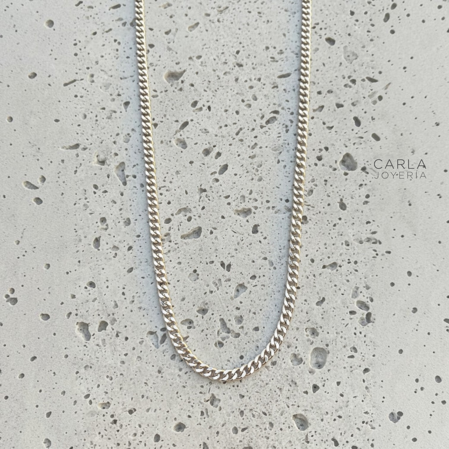CARLA JOYERÍA - CADENA PLATA 925 PANCER CALIBRE MEDIO - REGALO HOMBRE - 2