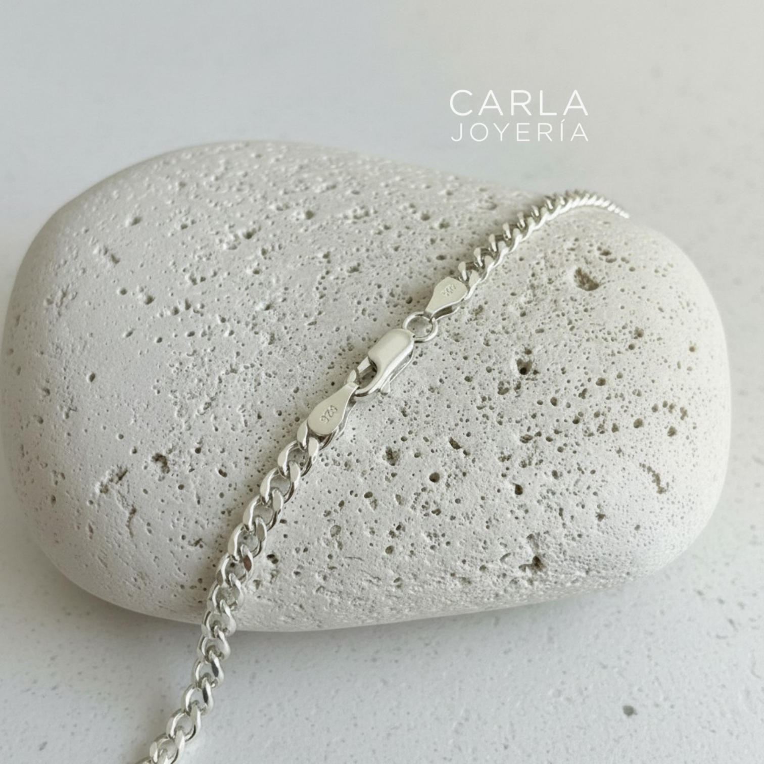CARLA JOYERÍA - CADENA PLATA 925 PANCER CALIBRE MEDIO - REGALO HOMBRE - 3