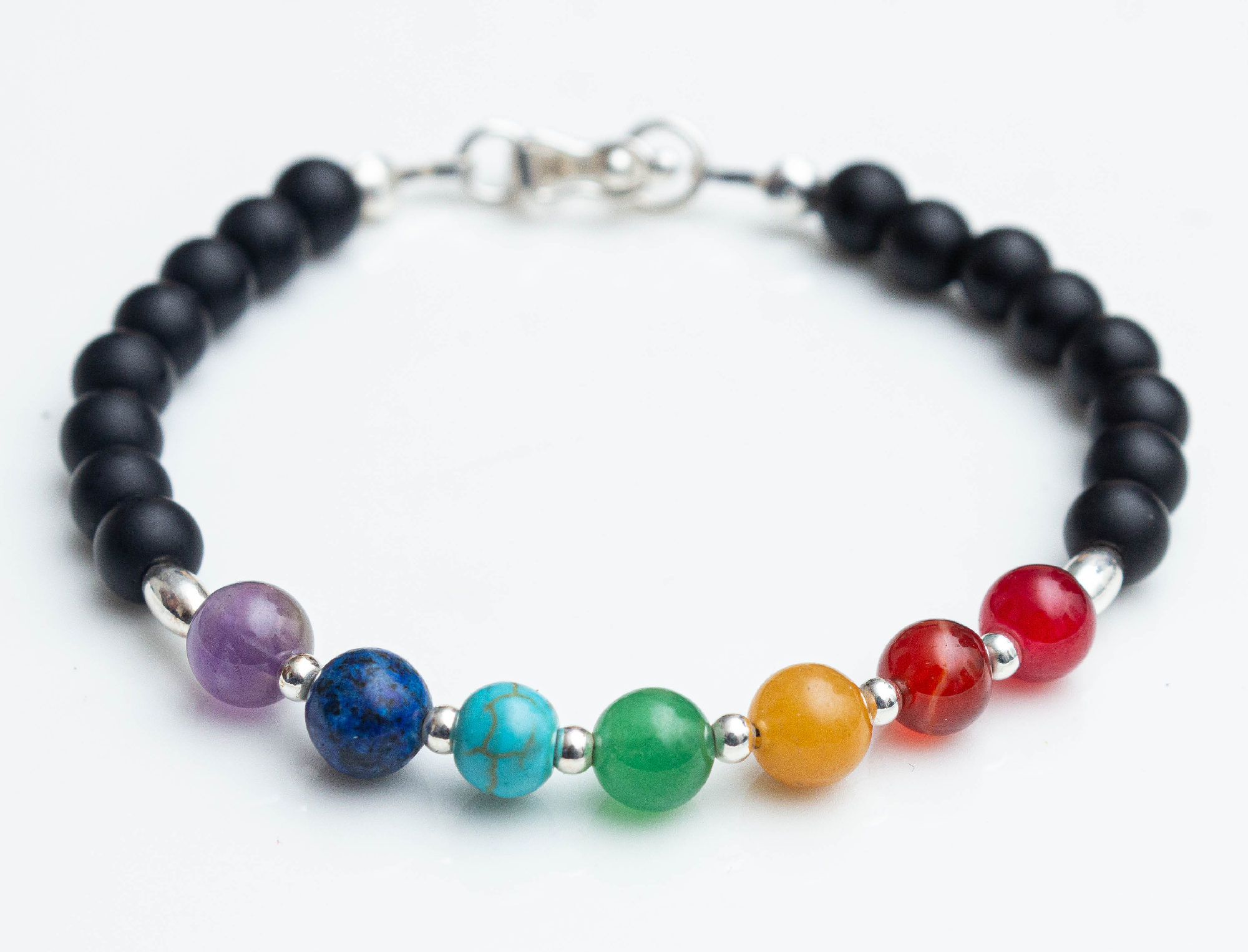 PULSERA 7 CHAKRAS - PLATA 950 - 1