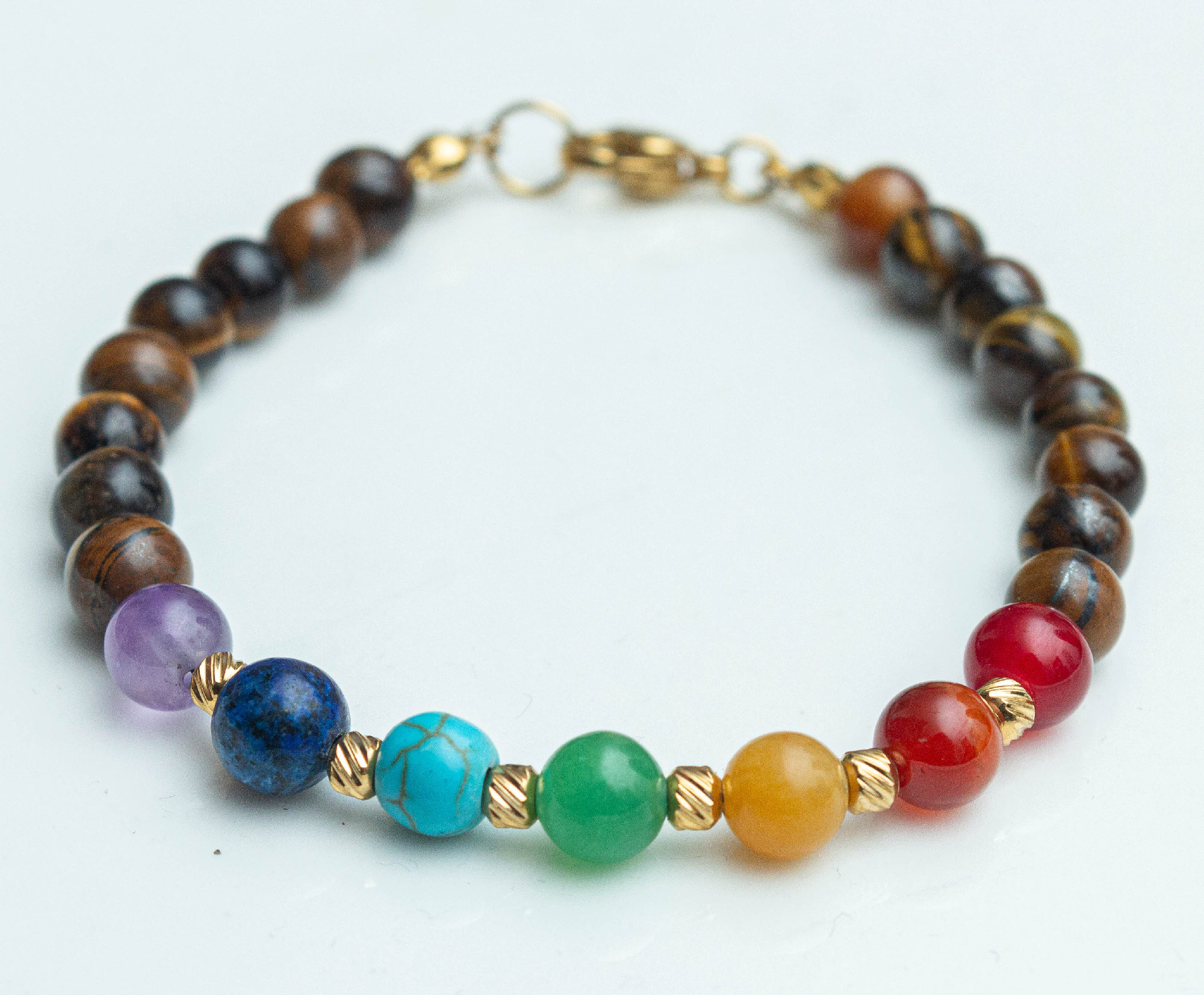 PULSERA 7 CHAKRAS DE ACERO 316 - 1