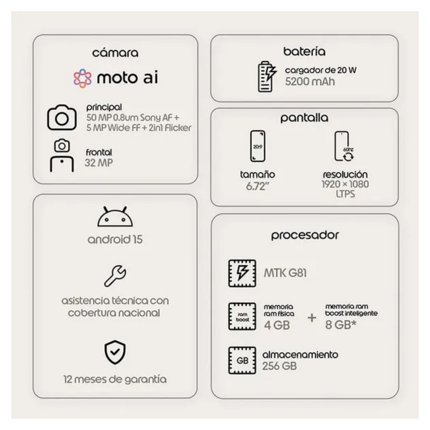 CELULAR MOTOROLA MOTO G17 256GB 4GB - 5