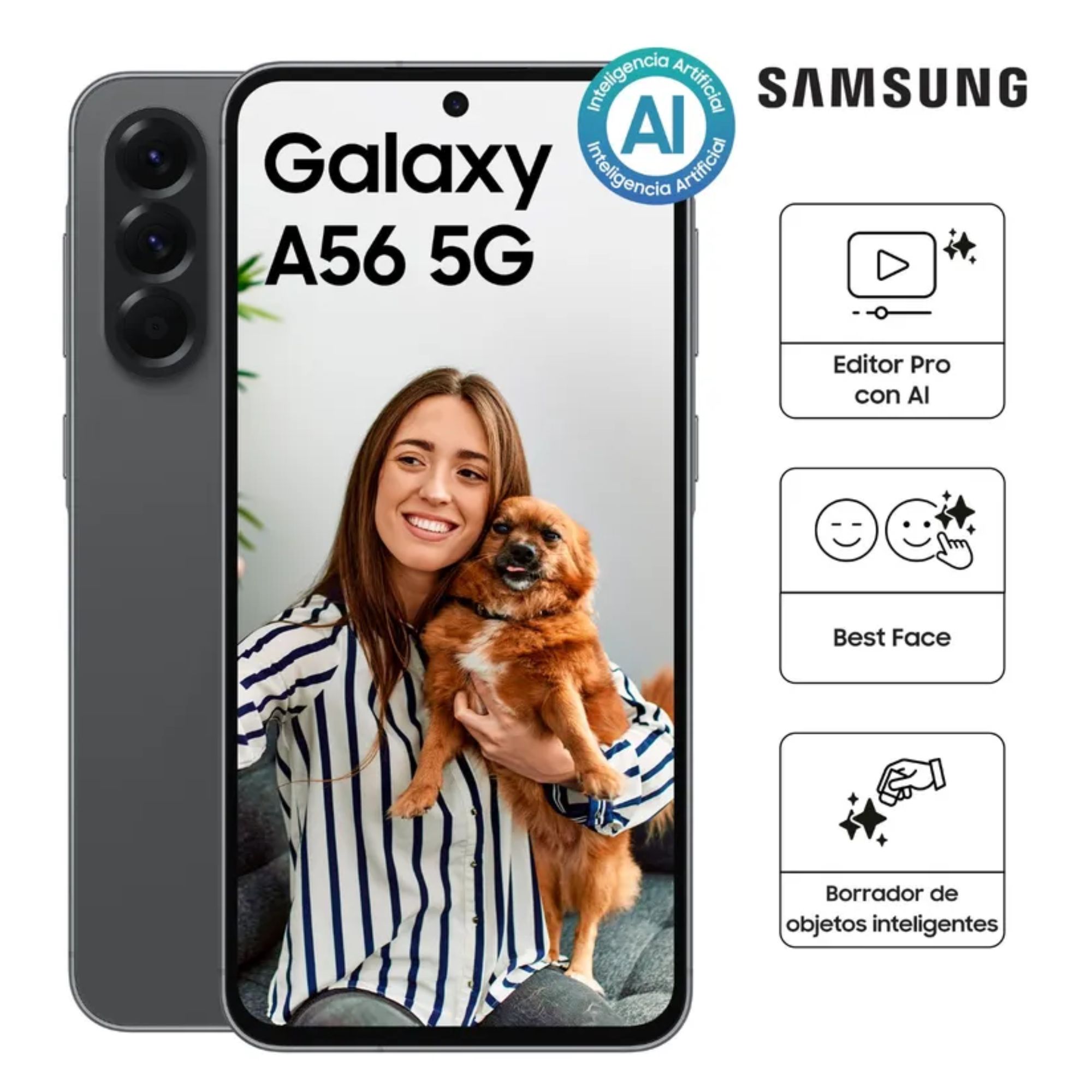 SMARTPHONE SAMSUNG GALAXY A56 5G 256GB 8GB AWESOME GRAPHITE - 1