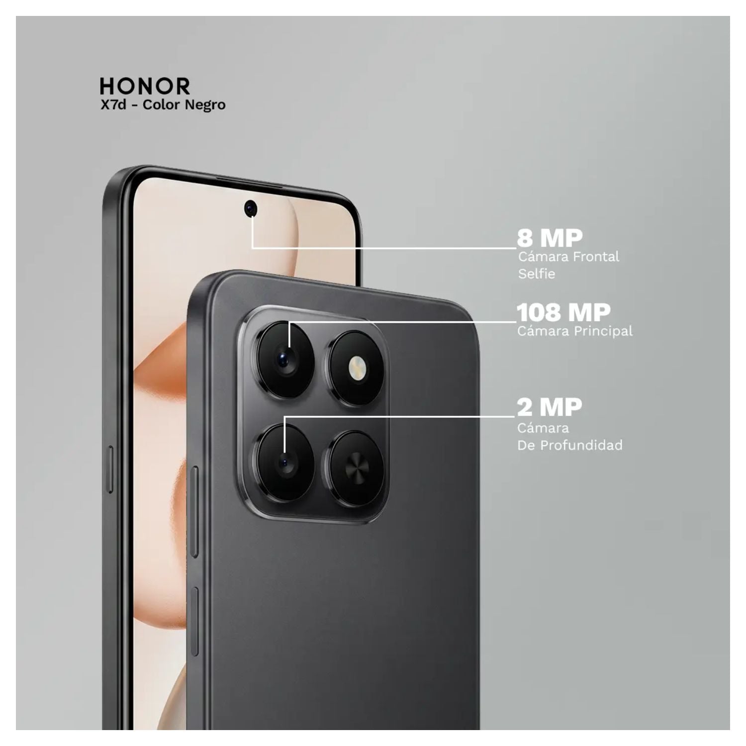 CELULAR HONOR X7D 8GB+256GB NEGRO - 3