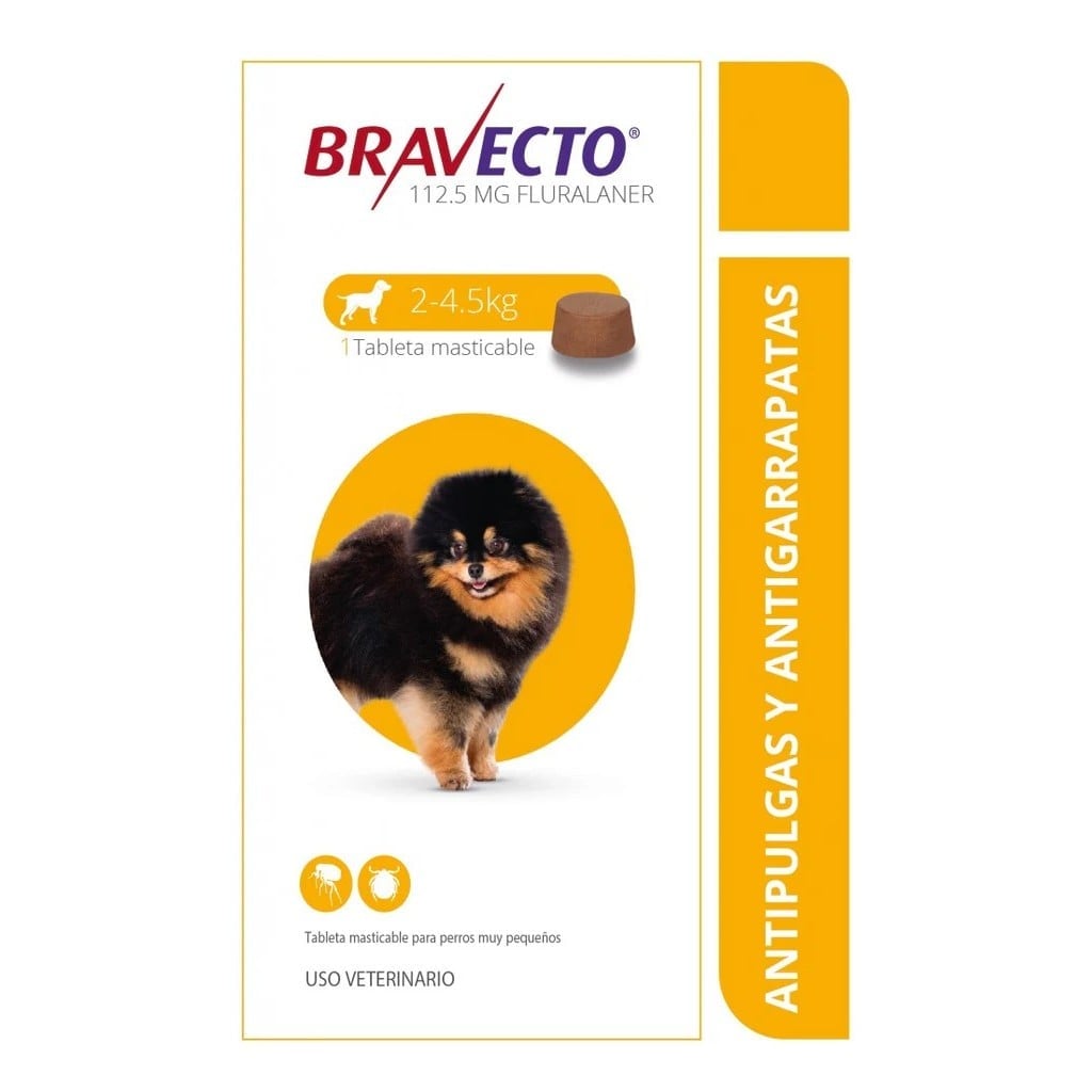 ANTIPULGAS BRAVECTO PARA PERROS DE 2 A 4.5 KG - 1