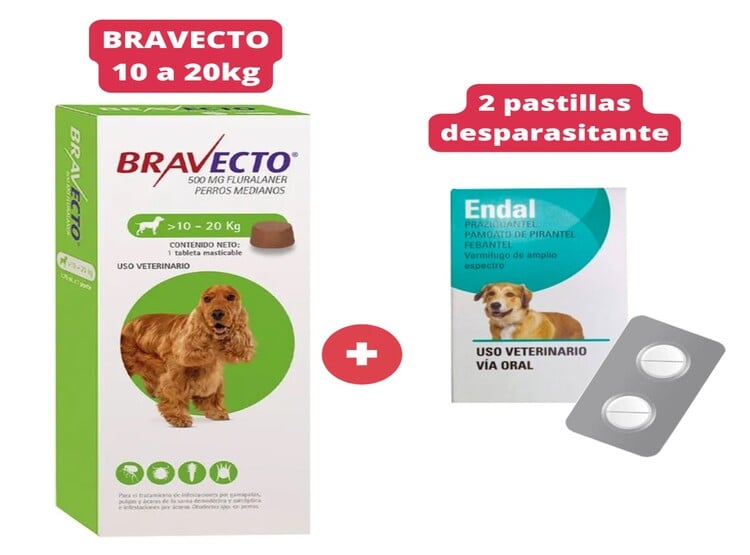 ANTIPULGAS BRAVECTO PARA PERROS DE 10 - 20 KG - 1