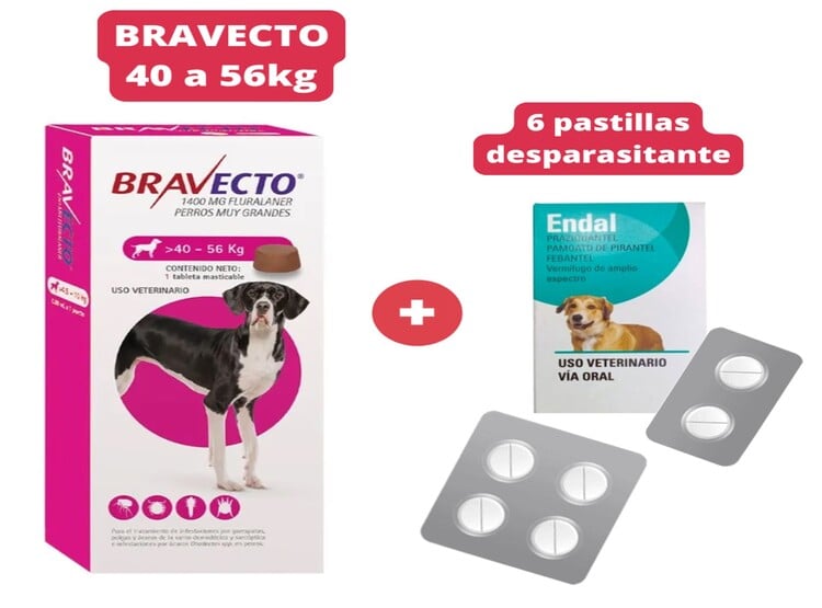 ANTIPULGAS BRAVECTO PARA PERROS DE 40 - 56 KG - 1