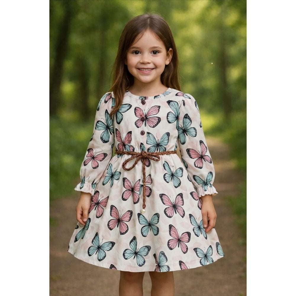 VESTIDO MULTI MARIPOSAS ML - 1
