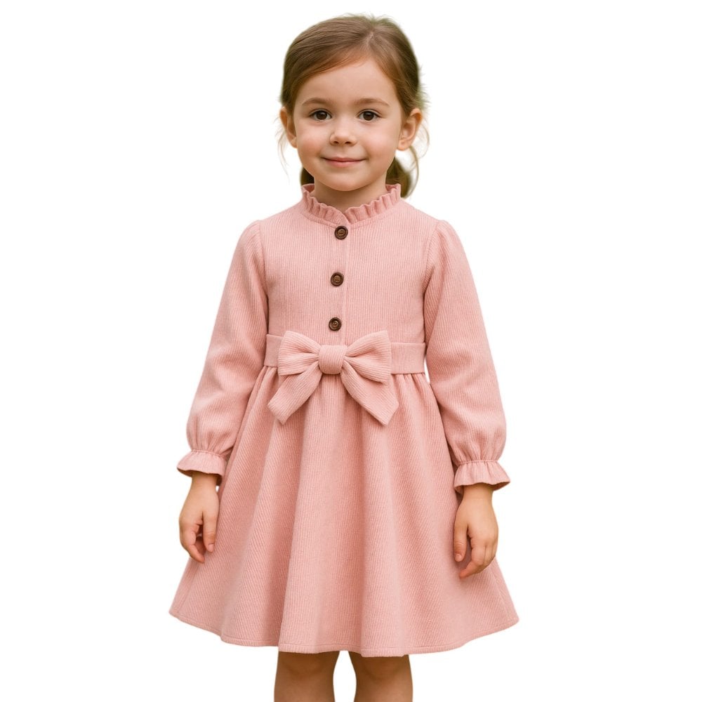 VESTIDO PALO ROSA BABYCORD - 1