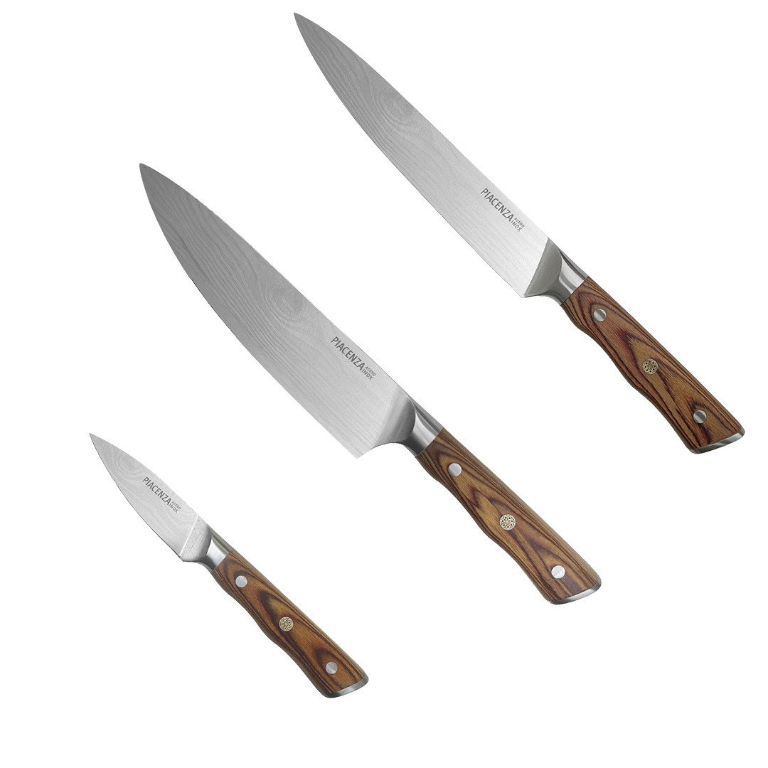 PISU CUCHILLOS - PACK CUCHILLO DEL CHEF + CUCHILLO MULTIUSOS + CUCHILLO FILETEADOR - 2