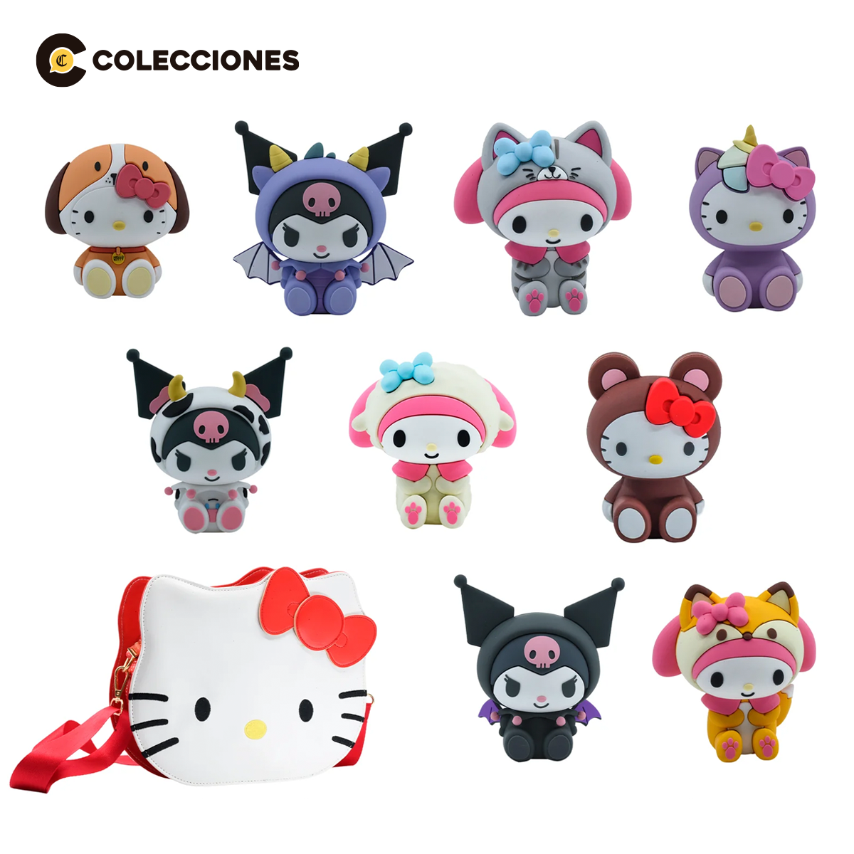 PACK HELLO KITTY AND FRIENDS: 9 FIGURAS + 9 LIBROS DE TAPA DURA + CARTERA + LIBRO - 1