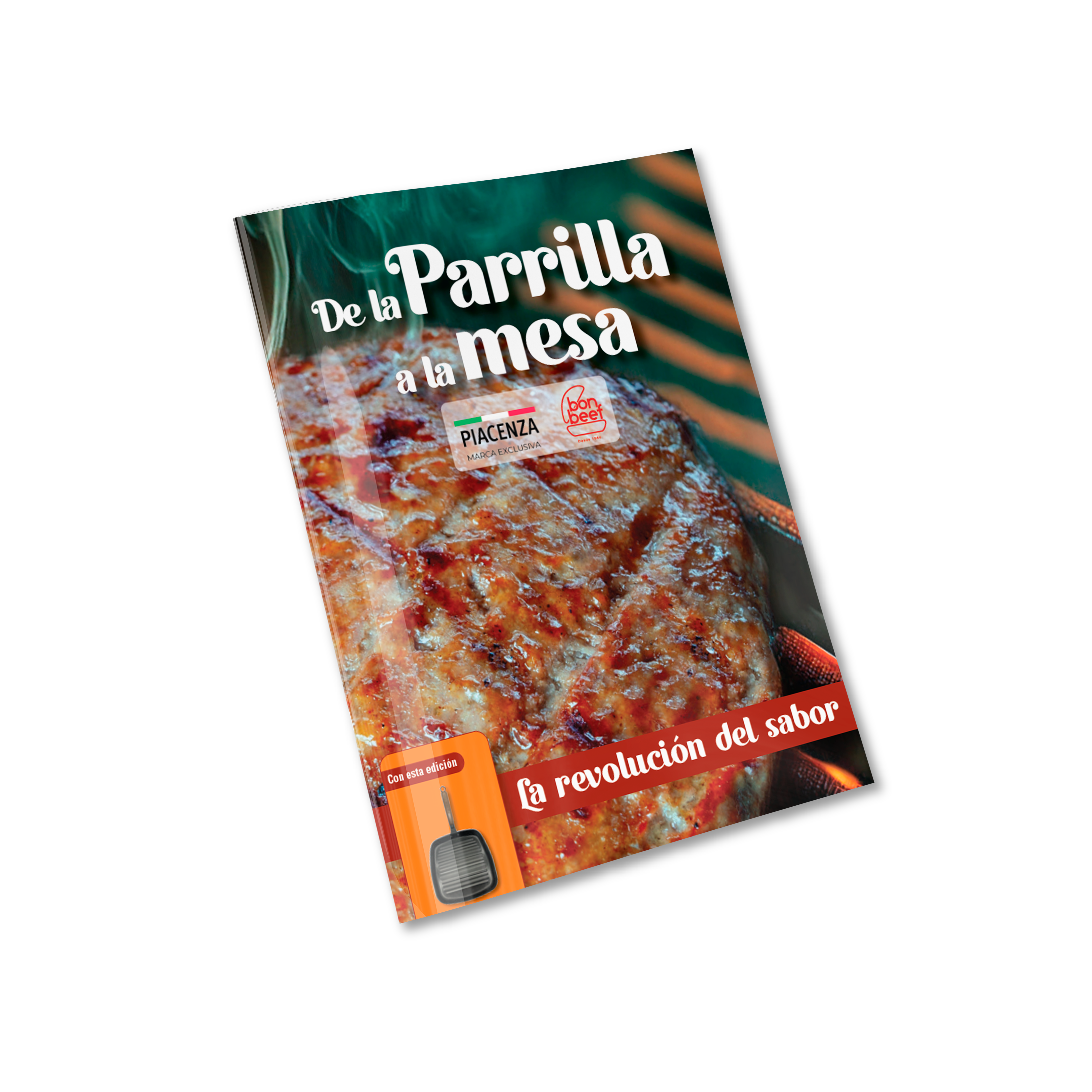 Sartén Grill Parrillero Piacenza con Recetario - 2