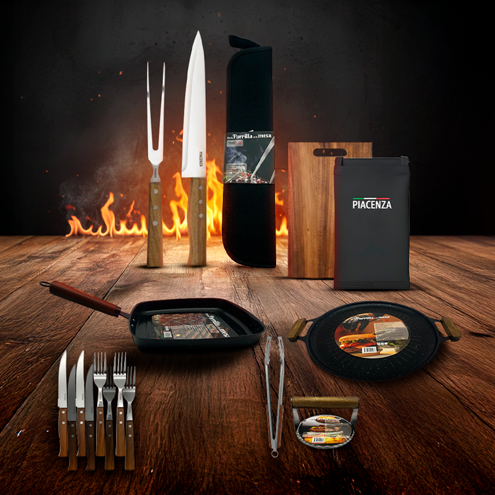 Kit Parrillero Premium Piacenza – 10 Accesorios para Parrilla - 1