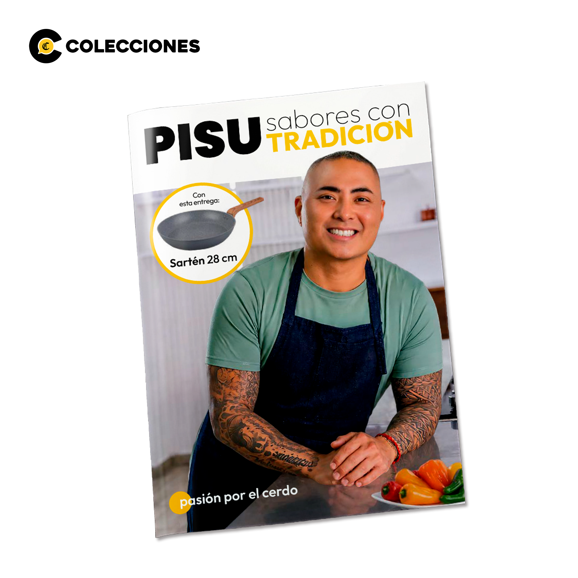 Sartén Antiadherente Premium Piacenza 28 cm + Recetario Chef Pisu - 2