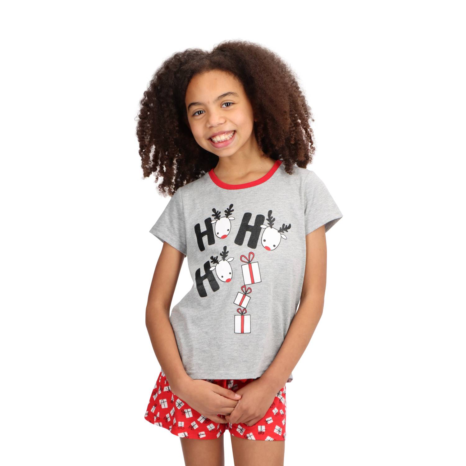 PIJAMA CORTO NIÑA ALGODÓN NAVIDAD 30924 - 1