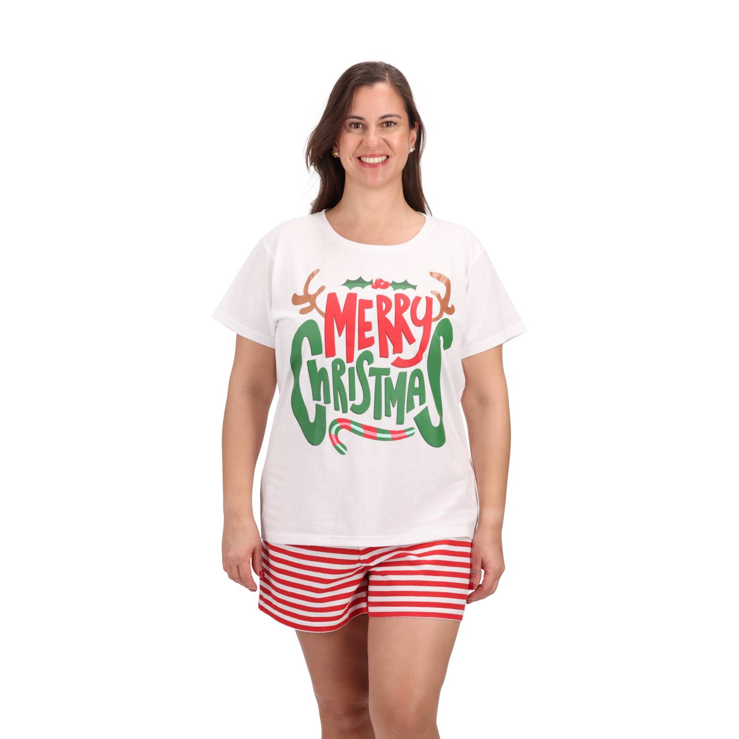 PIJAMA CORTO ALGODÓN NAVIDAD 30977 - 1