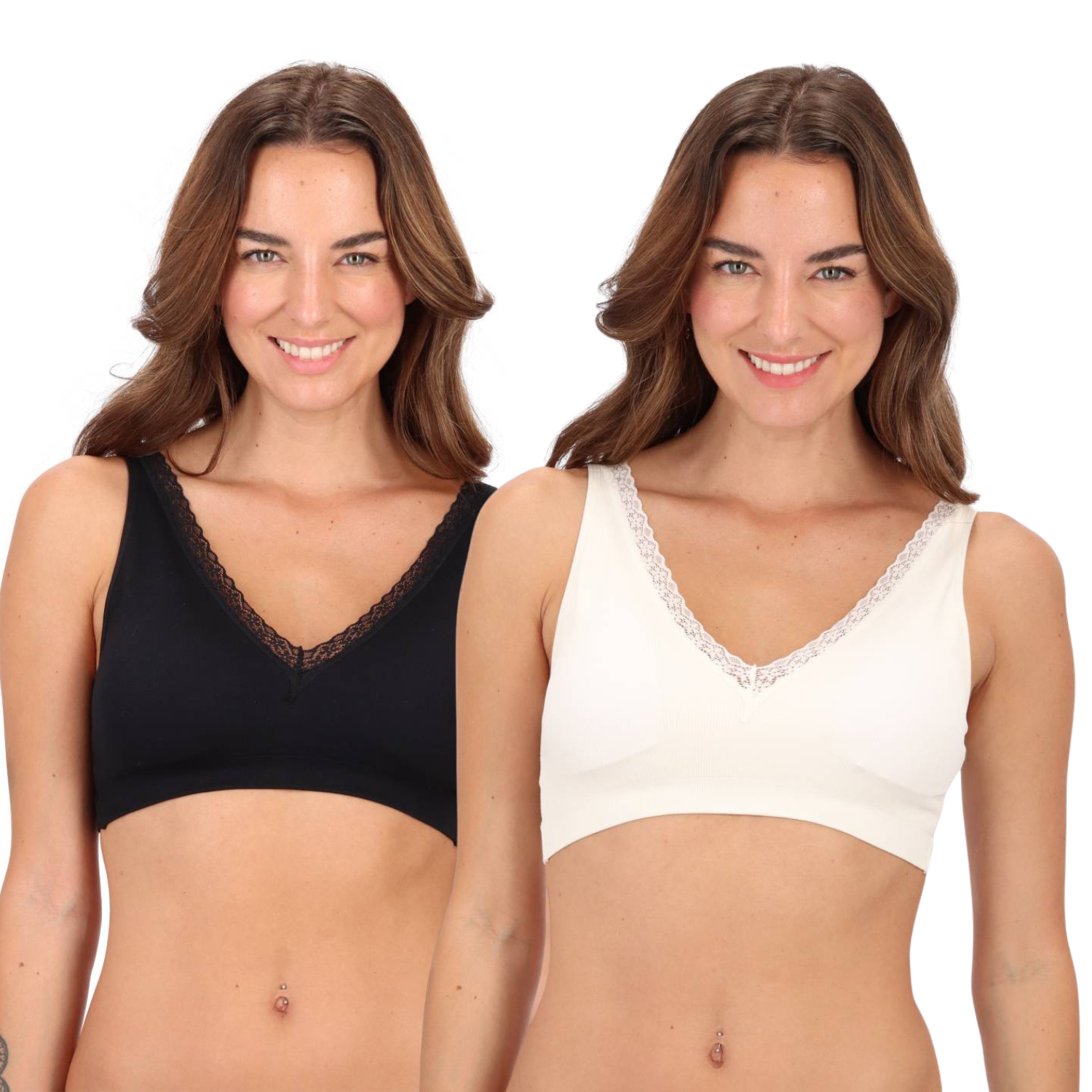 BRALETTE ENCAJE SIN COSTURAS PACK 2 51424 - 1