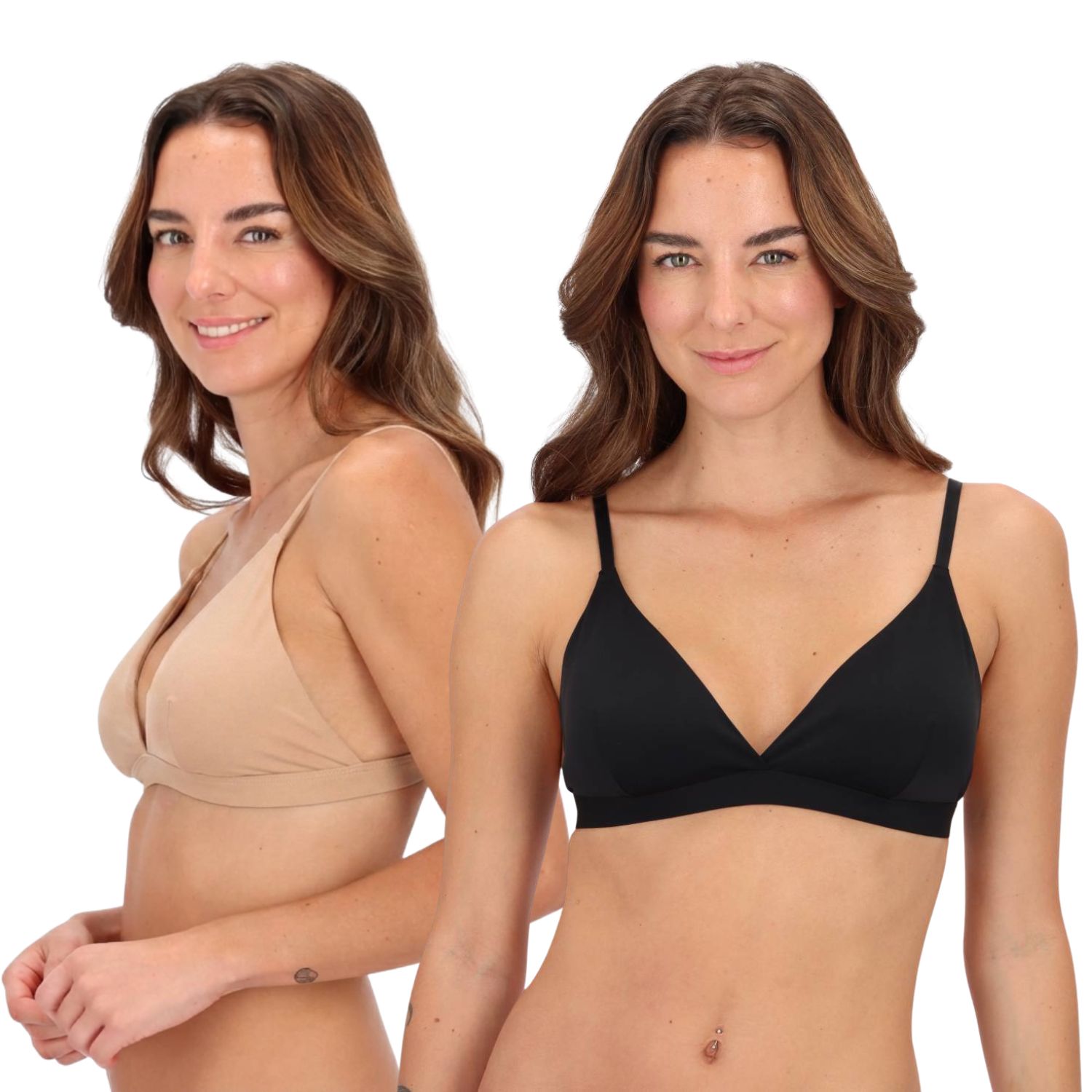 BRALETTE CAFFARENA MICROFIBRA SIN COSTURAS PACK 2 51418 - 1
